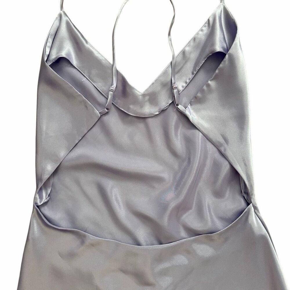 Victoria’s Secret Satin Slip Dress Lavender Purple Cowl Neck Open Back Size S - Picture 4 of 9